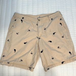 Mens Columbia whale/khaki shorts